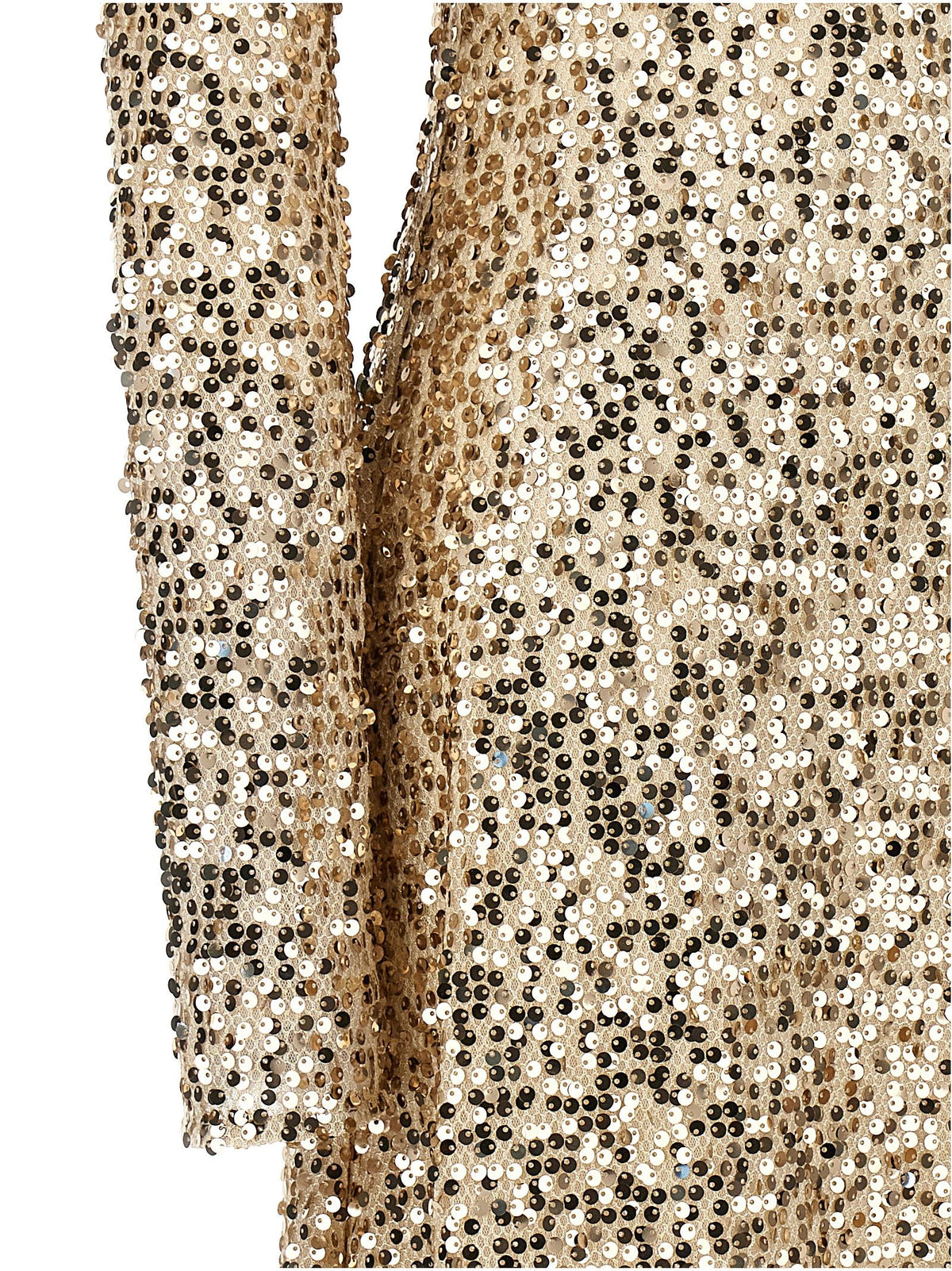 ROTATE Birger Christensen Net Sequins Midi Dress Gold, view 4