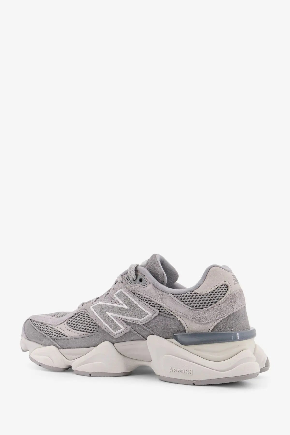New Balance Men's Low Top Mesh and Suede Sneakers Grey, view 3