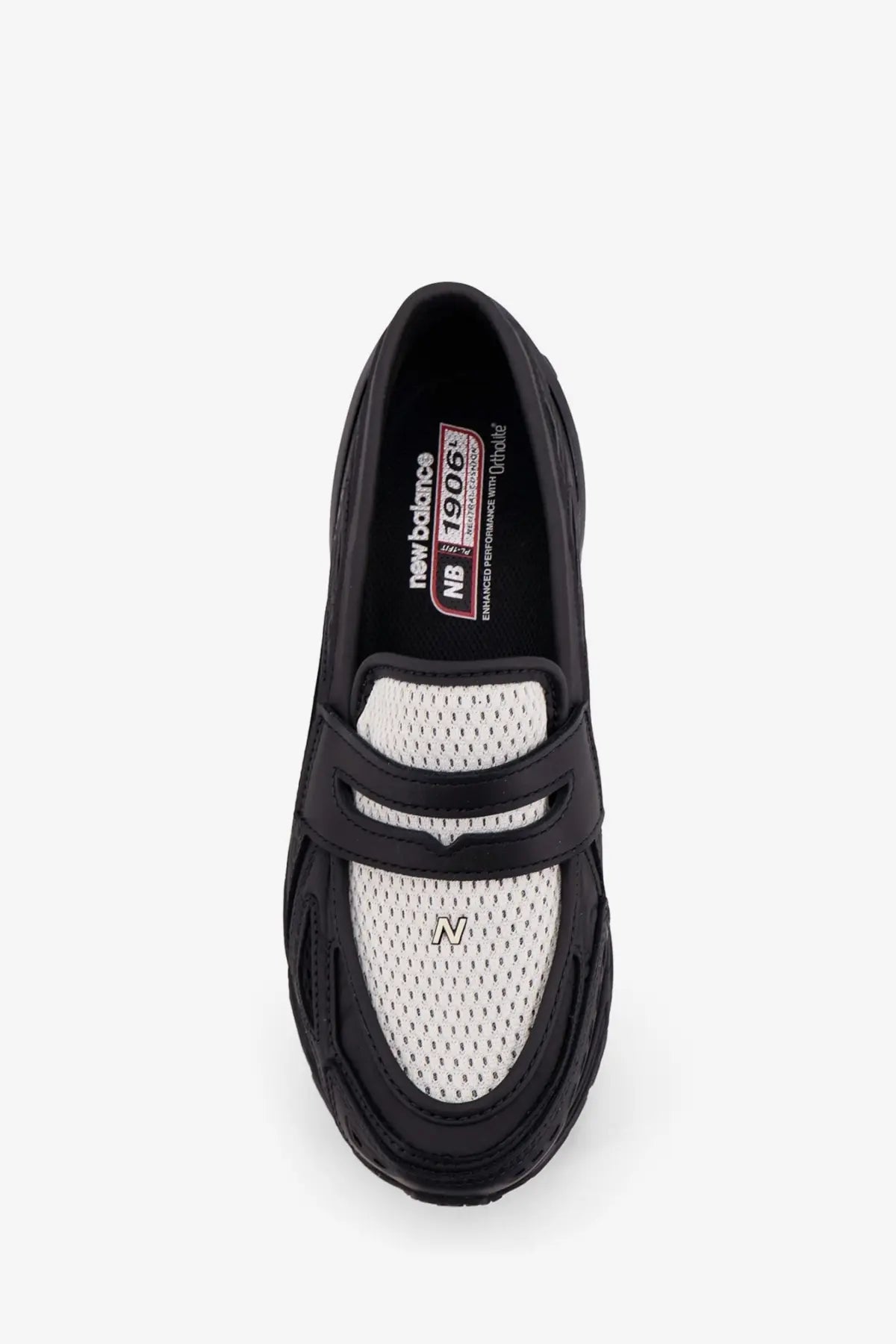 New Balance men’s black and white nb 1906 sneaker with mesh upper and rubber sole combining style and comfort