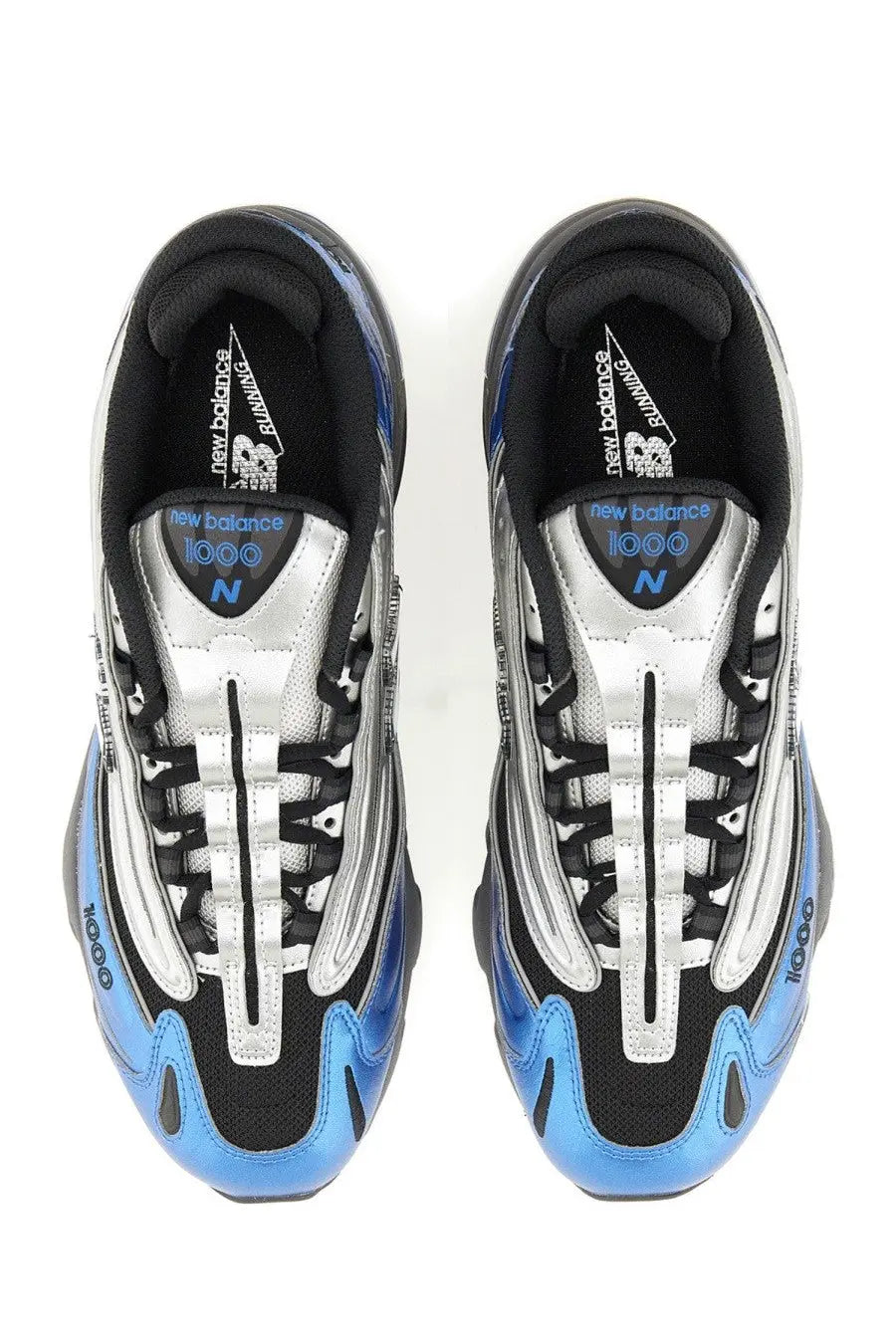 New balance unisex sneaker blue in silver and blue with black accents showcasing the new balance 1000 n model