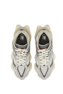 New Balance unisex sneaker grey featuring silver and cream mesh and synthetic 990v3 with bold rubber soles