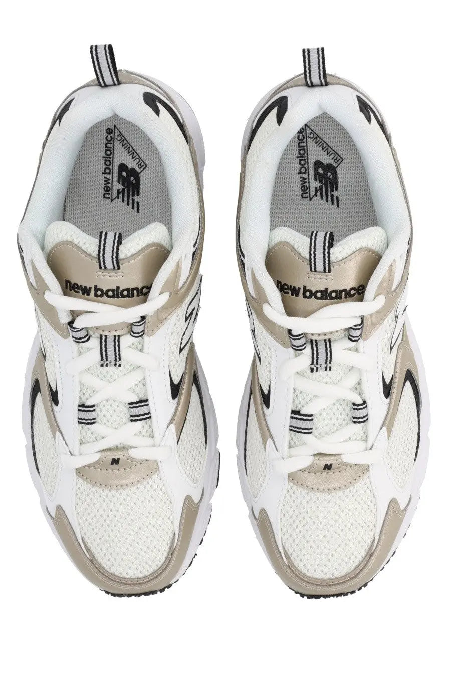 New Balance unisex sneaker multicolor featuring white and beige 501 design with black accents for casual wear