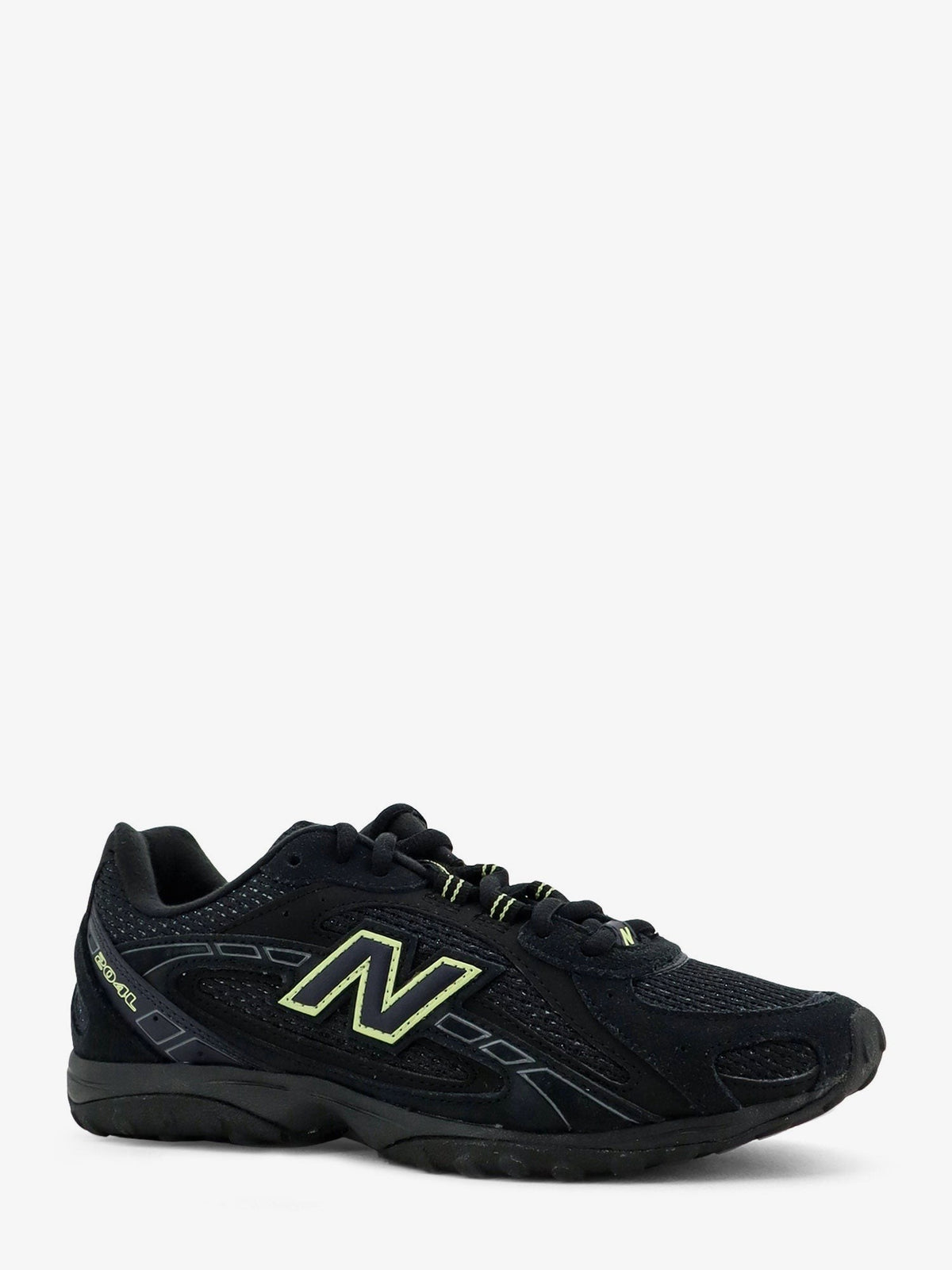 New Balance Women's Mesh and Suede Sneakers Black, view 2
