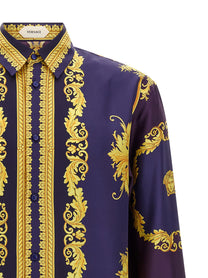 Versace New Barocco Twill Shirt Gold