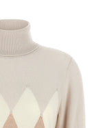 Ballantyne New Diamond Turtleneck Sweater Beige, view 3