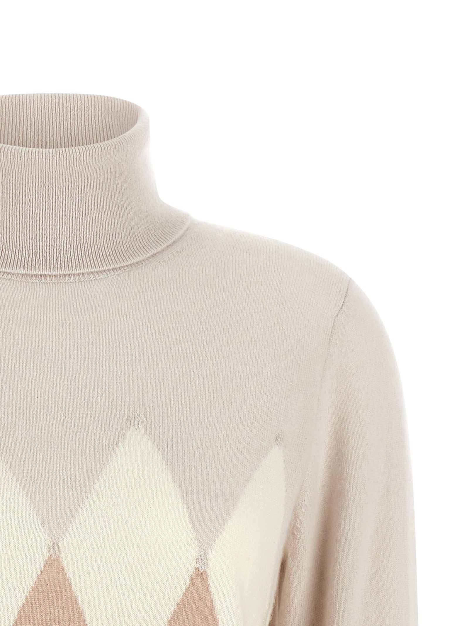 Ballantyne New Diamond Turtleneck Sweater Beige