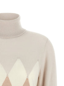 Ballantyne New Diamond Turtleneck Sweater Beige