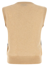 Ballantyne New Diamond Vest Argyle Beige