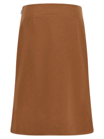 Fendi New Linen Skirt Brown