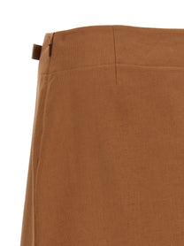 Fendi New Linen Skirt Brown