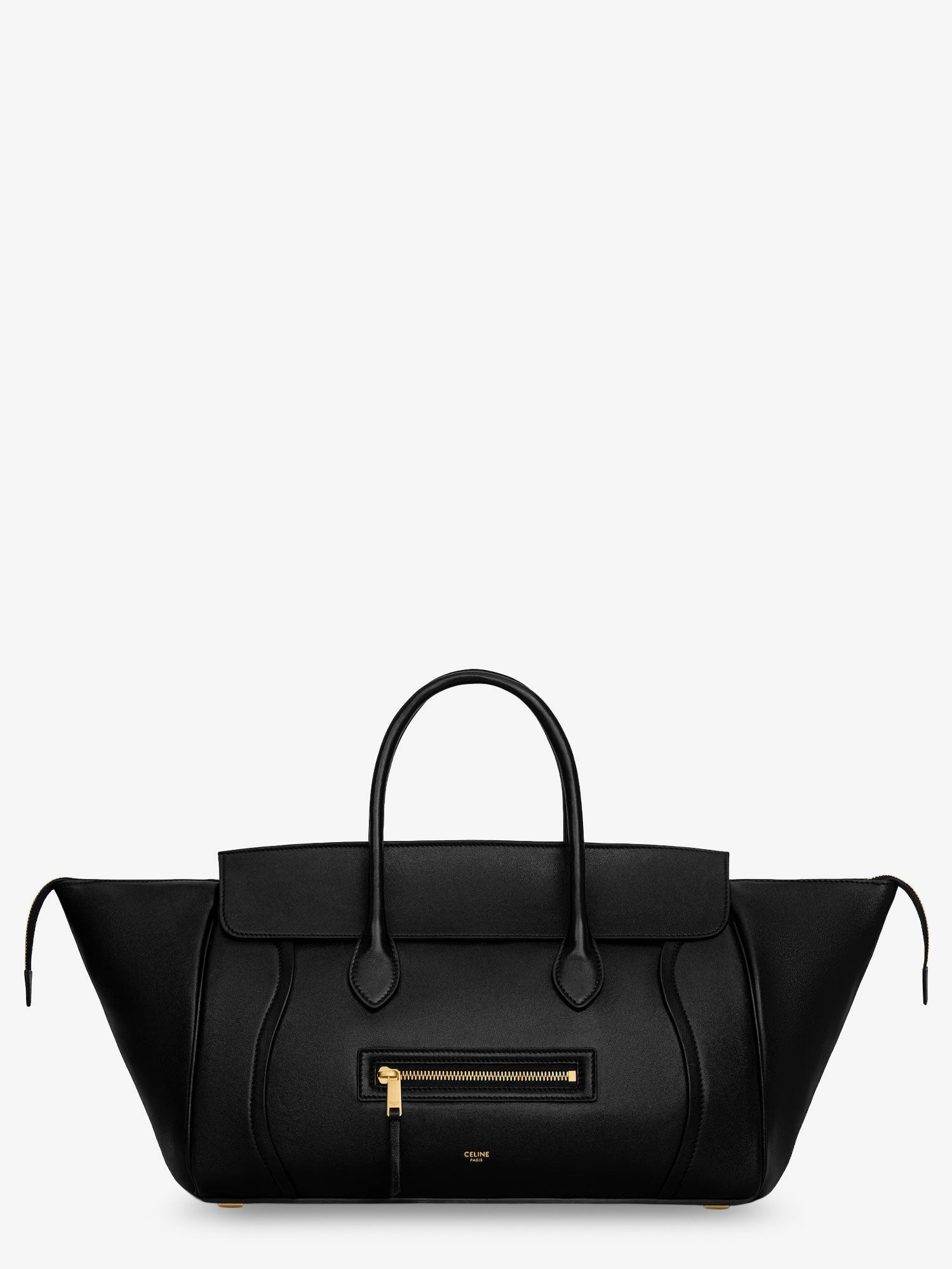 Celine Women's New Luggage Medium Leather Handbag Black Celine