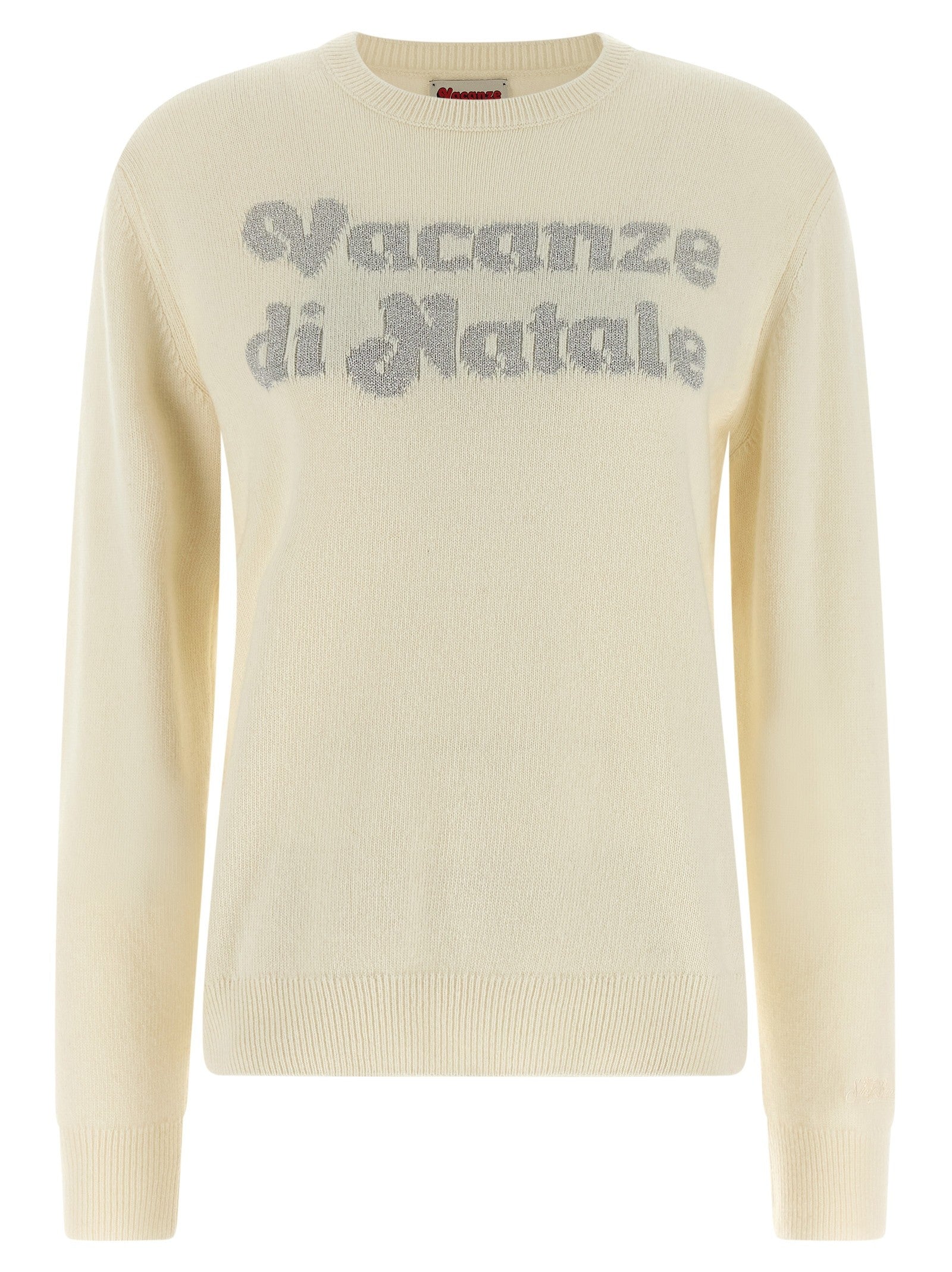 Mc2 Saint Barth New Queen Vacanze Di Natale Sweater Limited White