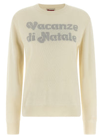 Mc2 Saint Barth New Queen Vacanze Di Natale Sweater Limited White