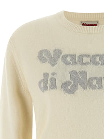 Mc2 Saint Barth New Queen Vacanze Di Natale Sweater Limited White