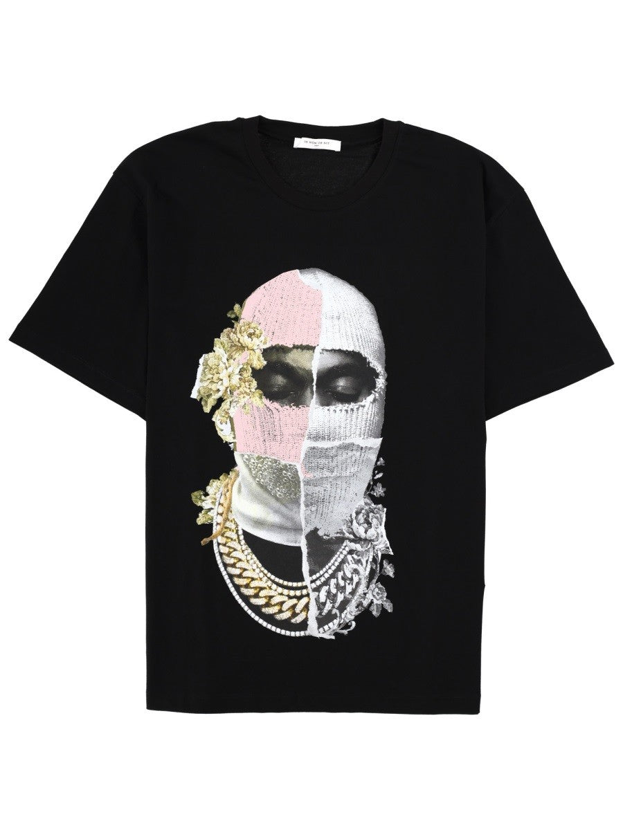 Ih Nom Uh Nit Men's Newspaper Mask Shirt Black