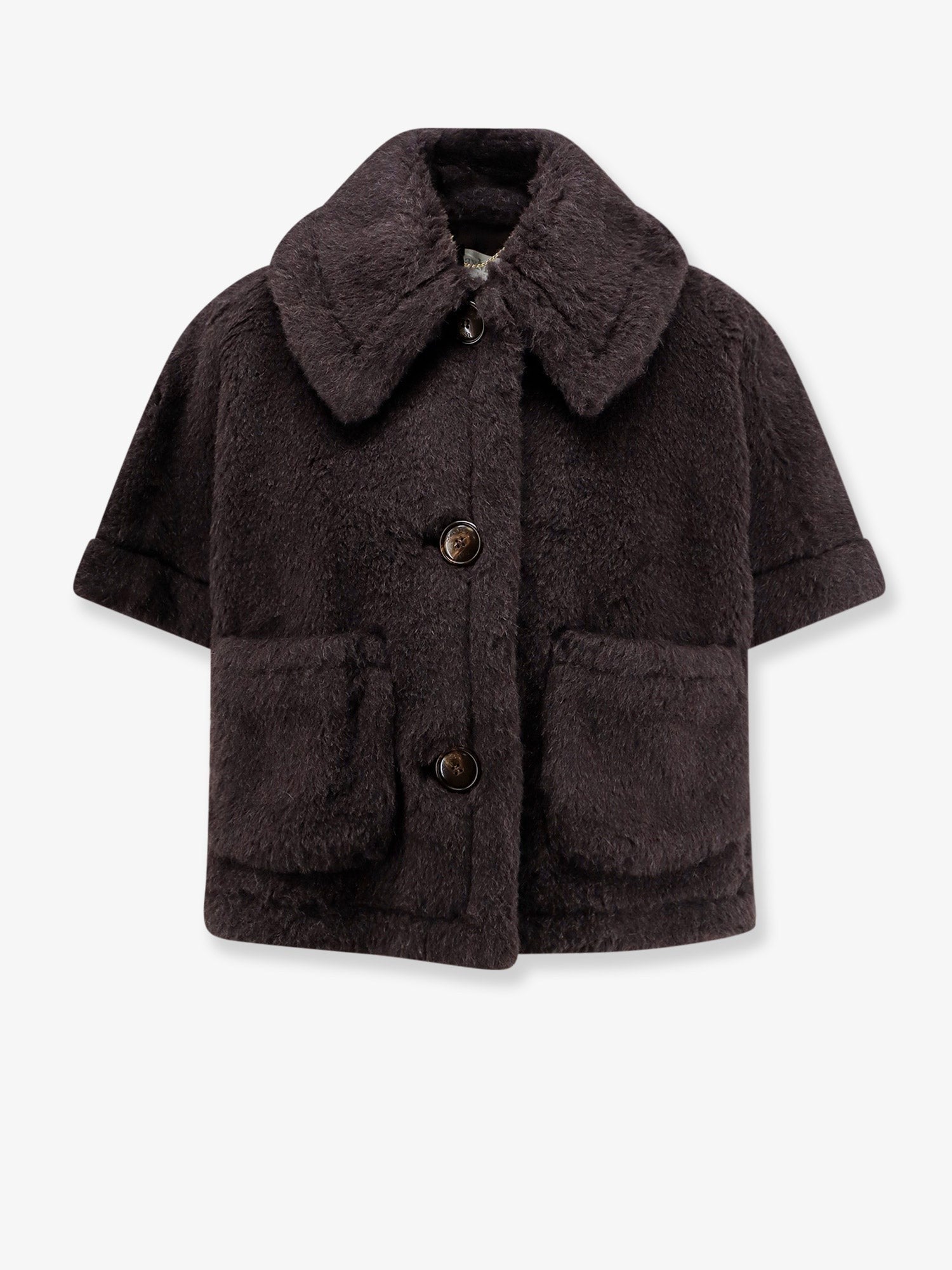 Max Mara Women's Virgin Wool and Silk Coat Black