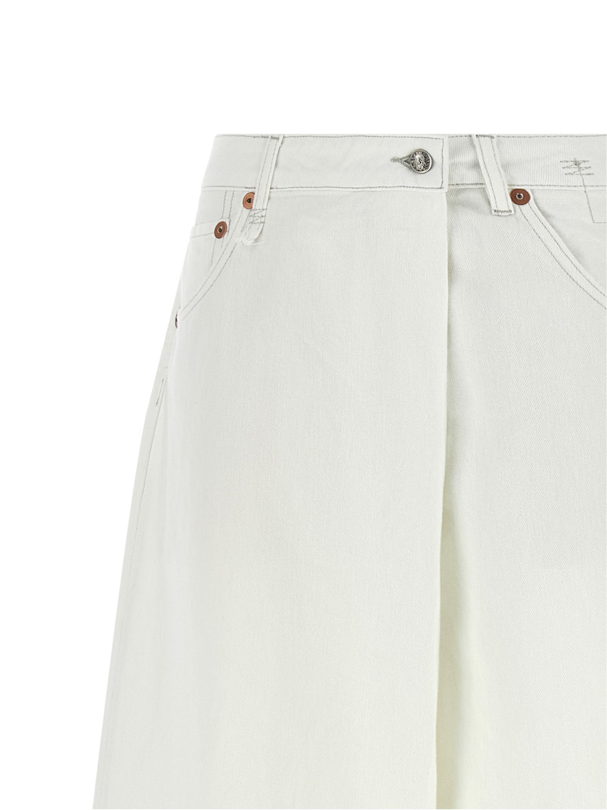 R13 Nico Wrap Jeans White, view 3
