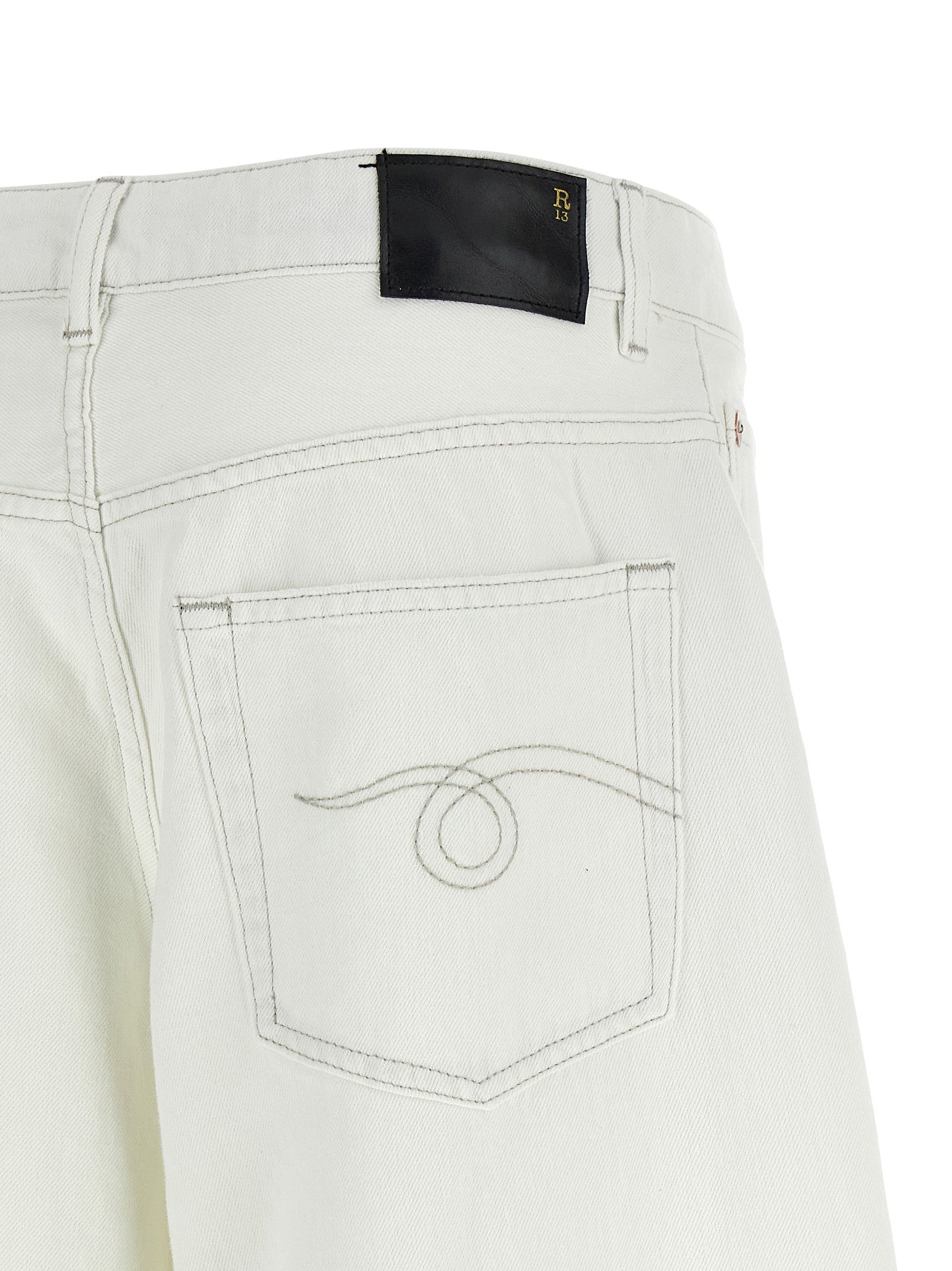 R13 Nico Wrap Jeans White