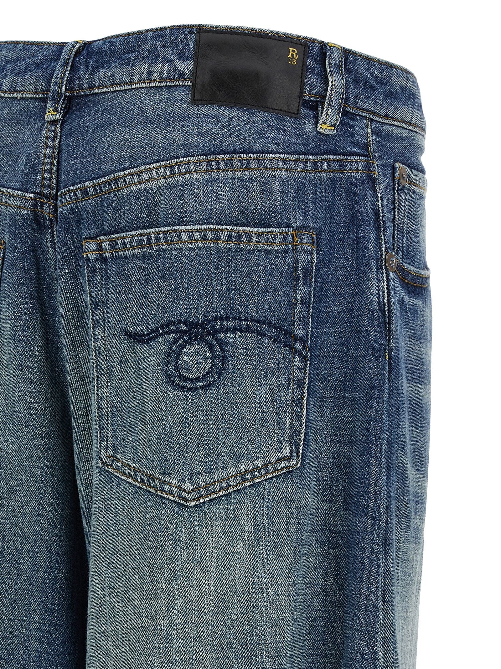 R13 Nico Wrap Jeans Blue
