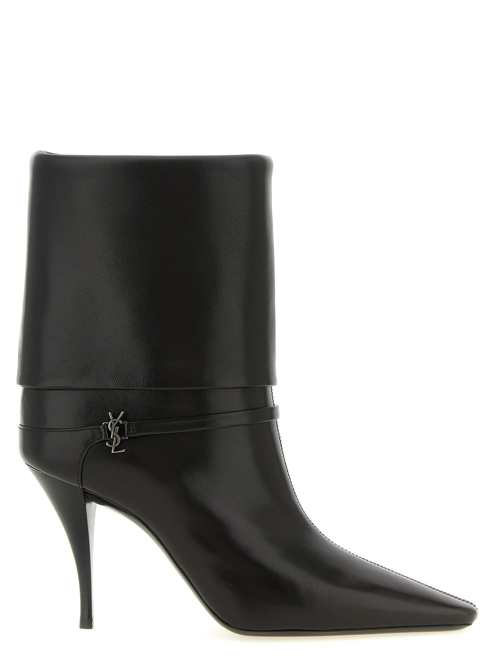 Saint Laurent Niki Ankle Boots Brown