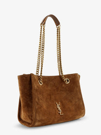 Saint Laurent Women's Niki Suede Shopping Bag Beige