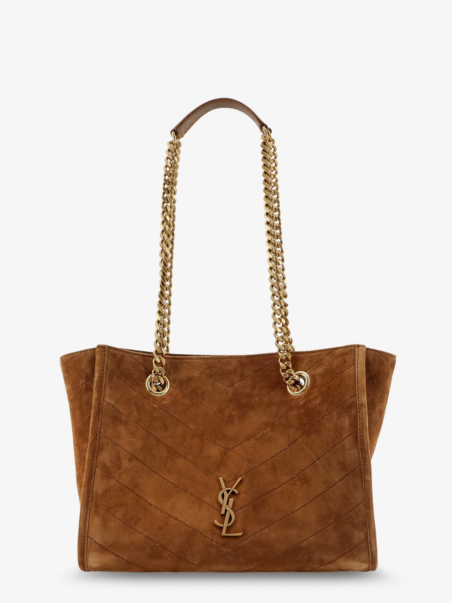 Saint Laurent Women's Niki Suede Shopping Bag Beige