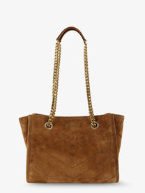 Saint Laurent Women's Niki Suede Shopping Bag Beige