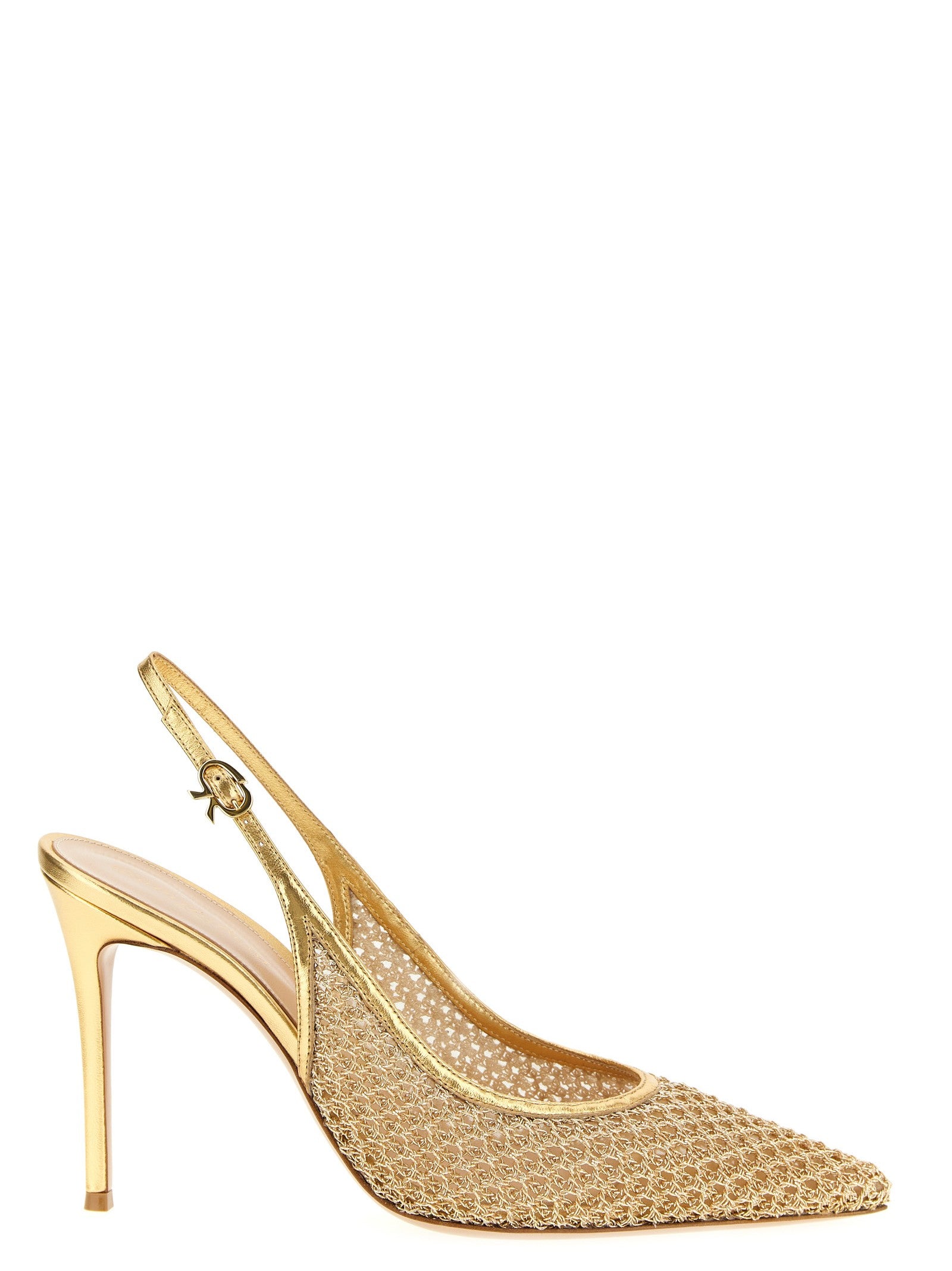 Gianvito Rossi Nikki Slingback Gold