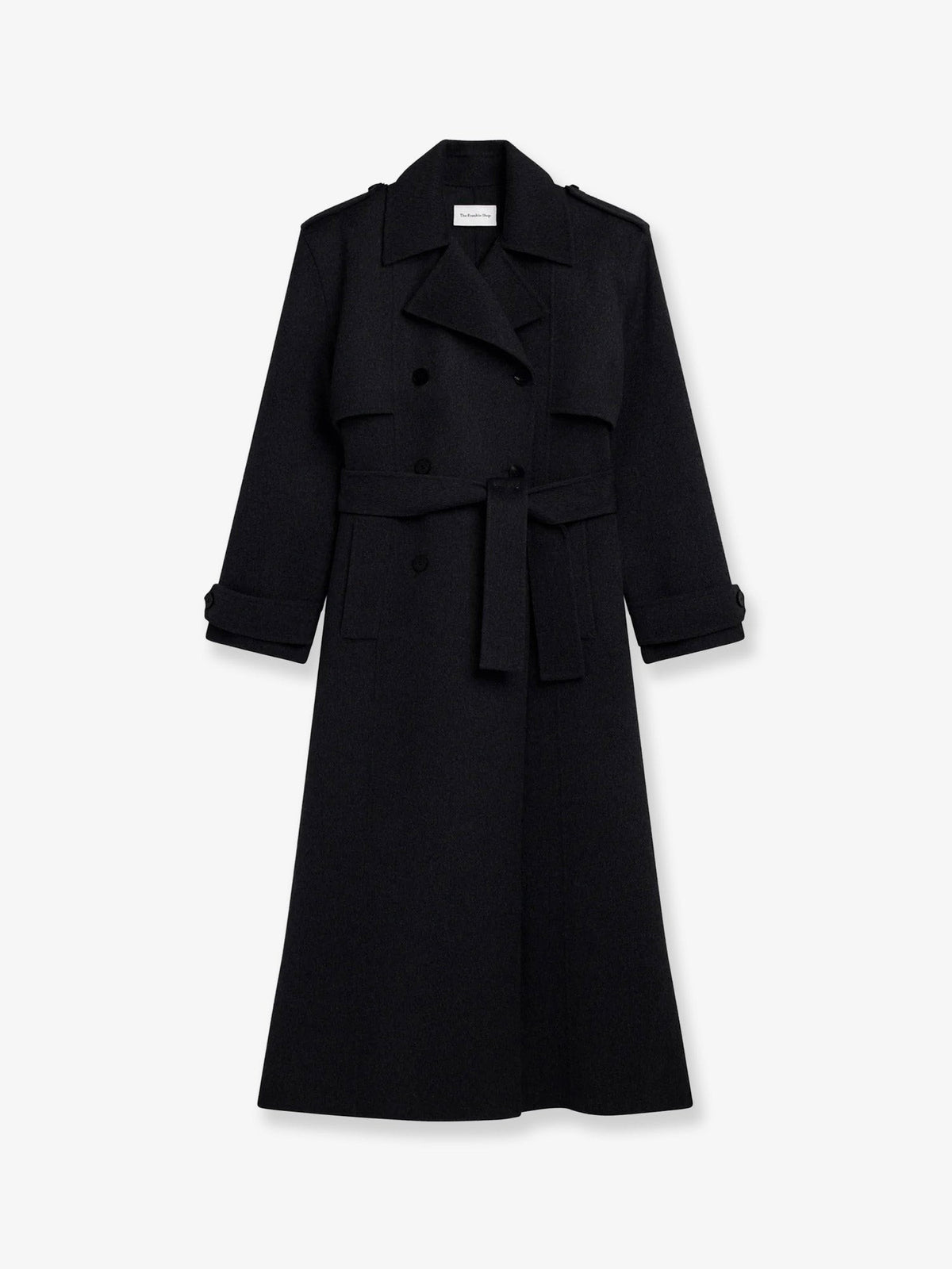The Frankie Shop Women's Nikola Wool and Cashmere Blend Coat Black