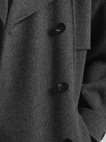 The Frankie Shop Women's Nikola Wool and Cashmere Blend Coat Grey