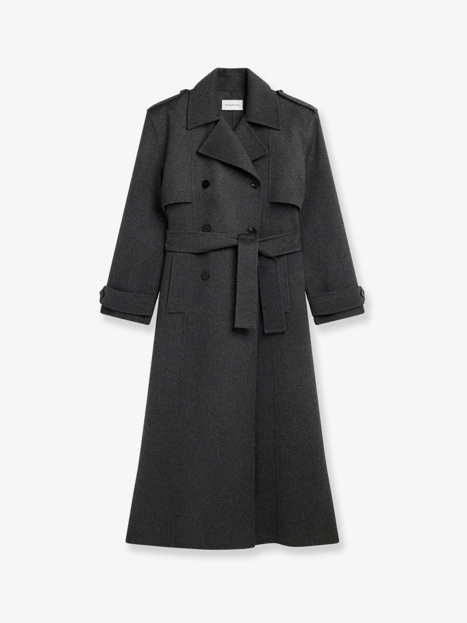 The Frankie Shop Women's Nikola Wool and Cashmere Blend Coat Grey