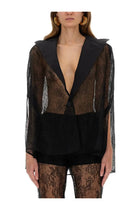 Nina Ricci Women's Blazer Inspired Lace Cape Black