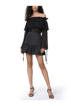 Nina Ricci Women's Mini Peplum Skirt Black, view 2
