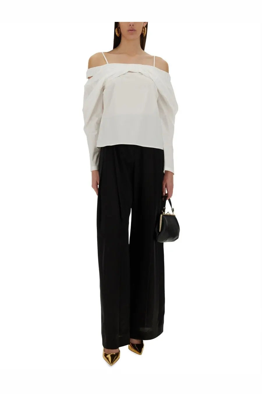 Nina Ricci Women's Off Shoulder Shirt White, view 2