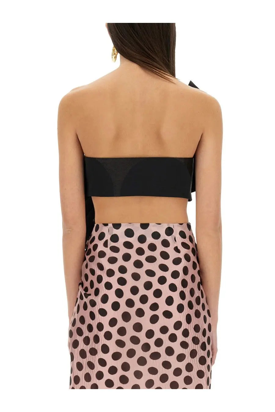 Nina Ricci Women's Twisted Polka Dots Top Black, view 3
