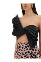 Nina Ricci Women's Twisted Polka Dots Top Black, view 4