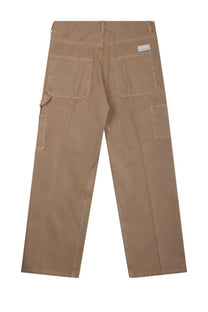 Nineinthe morning men’s jeans carpenter pat beige tan cargo pants with multiple pockets and durable fabric finish