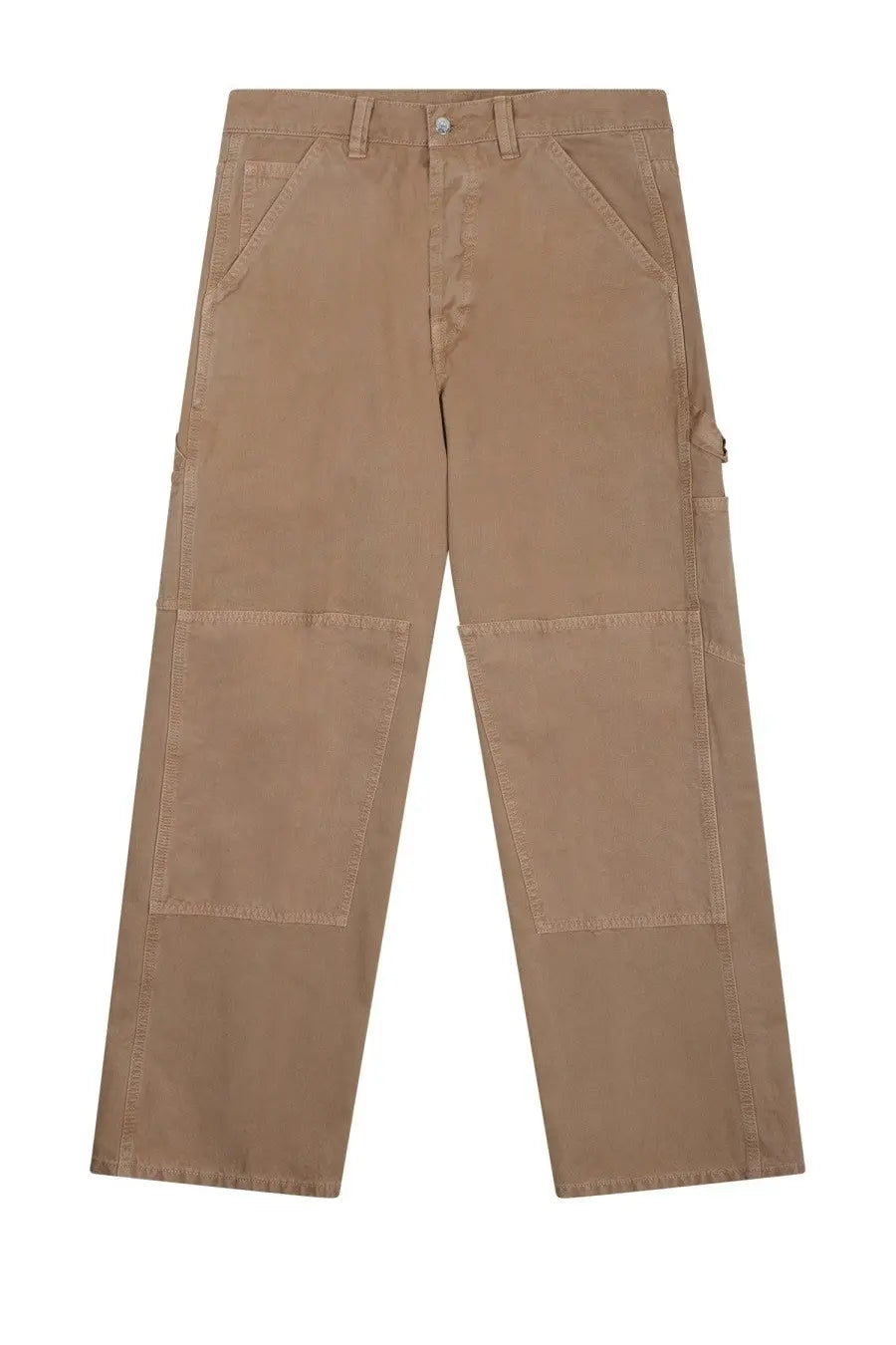 Tan nineinthe morning men’s jeans carpenter pat beige cargo pants with reinforced patch pockets and durable fabric finish
