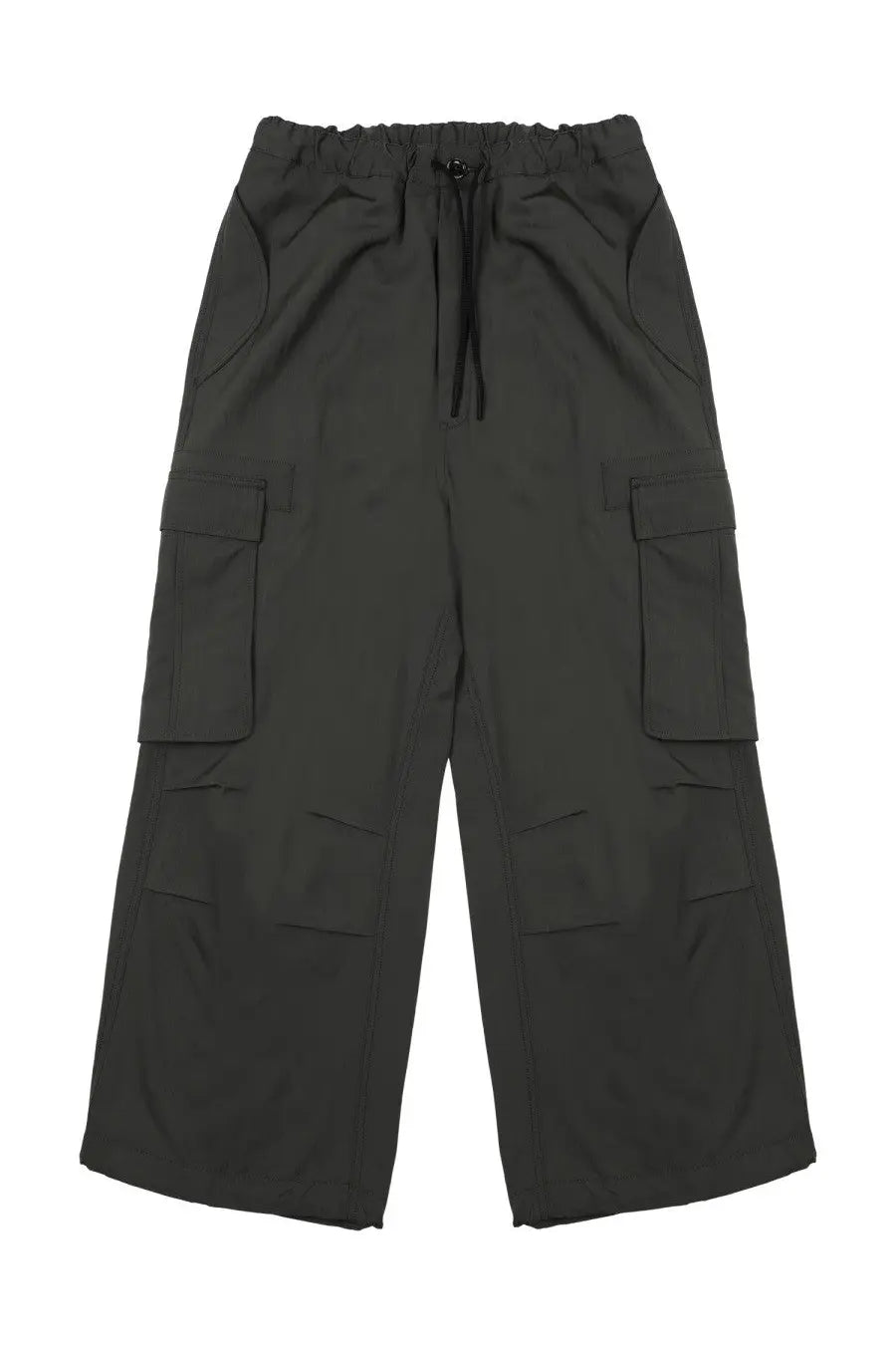 Black nineinthe morning men’s pantalone lucien grey cargo pants with elastic waistband drawstring and large pockets