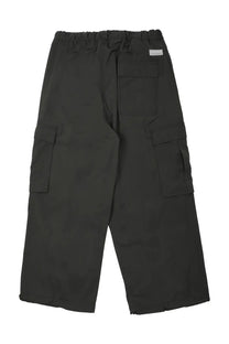 Nine Inthe Morning men’s pantalone cargo lucien grey black cargo pants with elastic waistband and multiple flap pockets