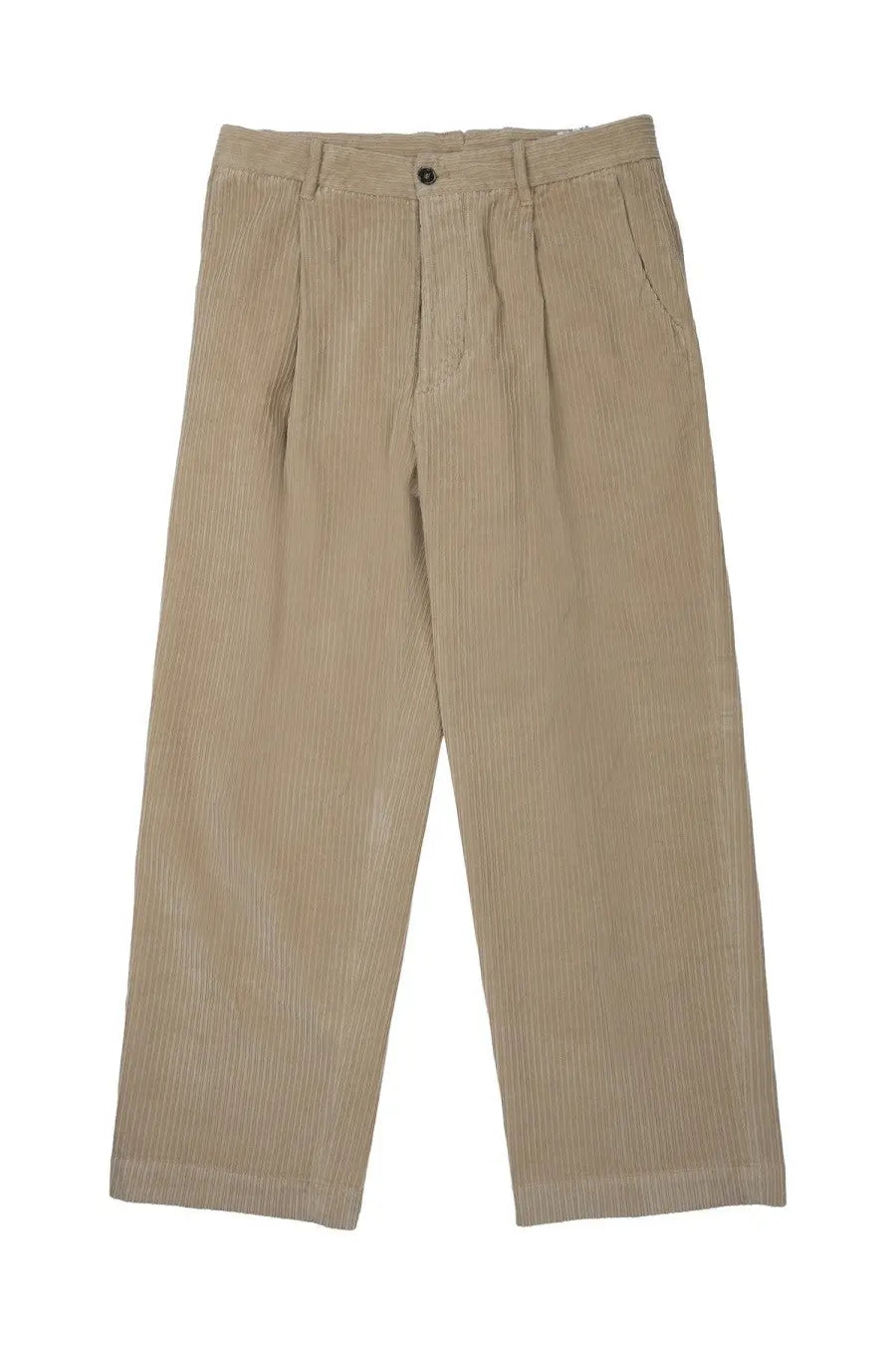 Nine:Inthe:Morning Men's Cotton Ribbed Trousers Beige