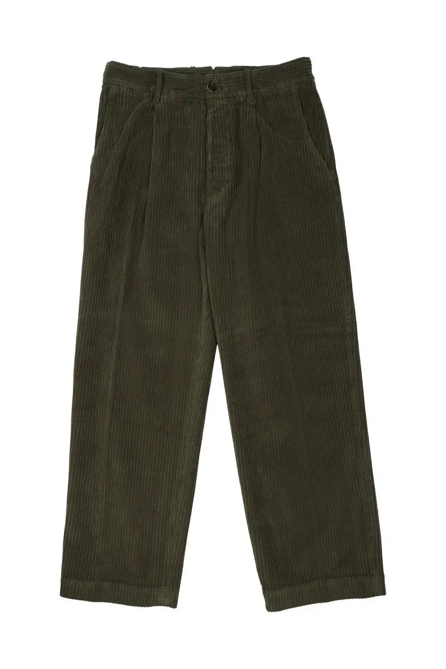 Nine:Inthe:Morning Men's Cotton Ribbed Trousers Green