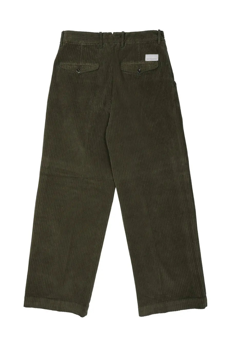 Nine:Inthe:Morning Men's Cotton Ribbed Trousers Green, view 2