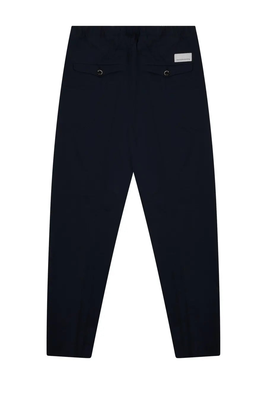 Dark navy blue Nine Inthe Morning men’s pantalone Mirko blue tapered trousers with modern cut and metallic ring pockets
