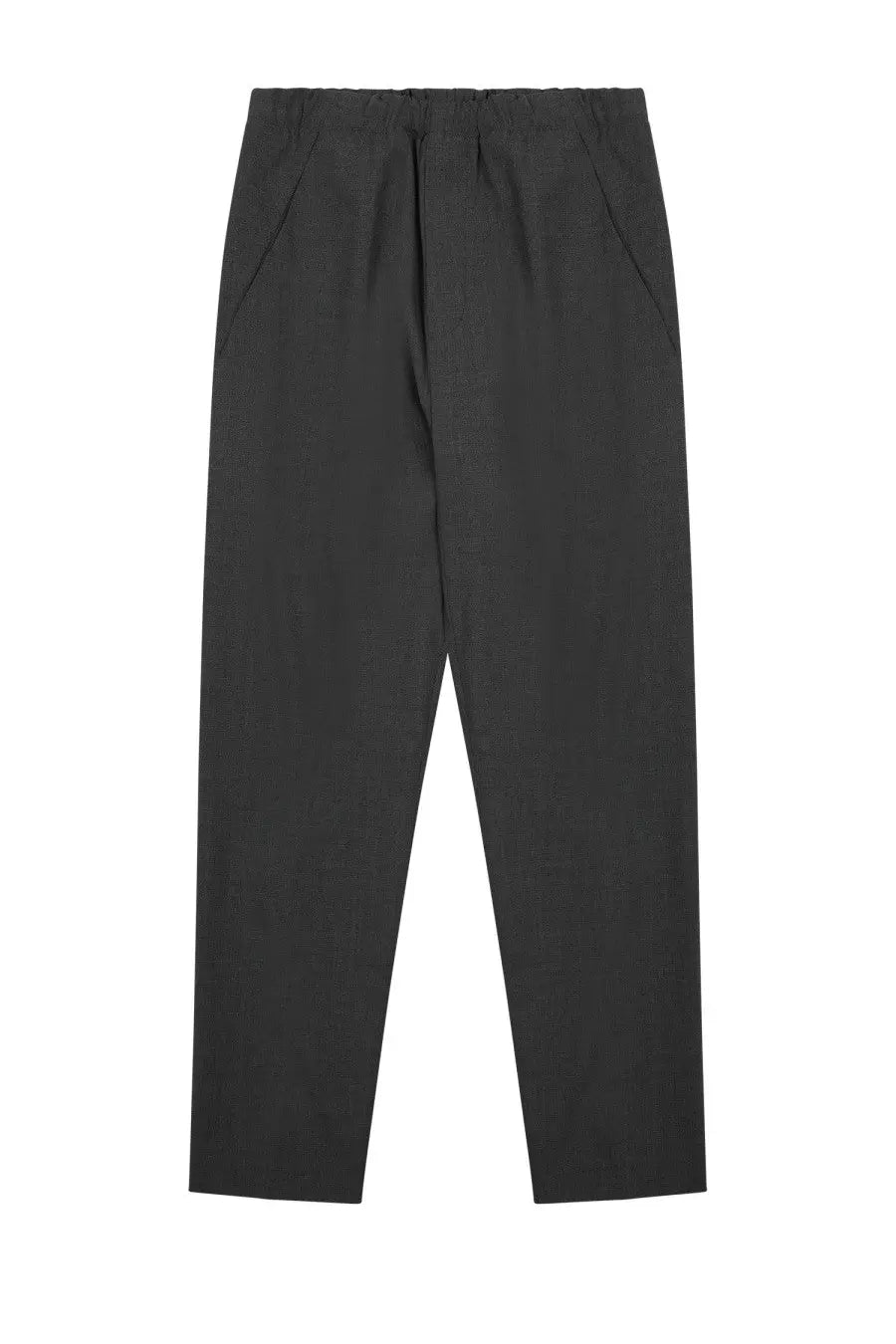 Nine Inthe Morning men’s Mirko grey trousers with relaxed fit tapered legs and subtle waist pleats