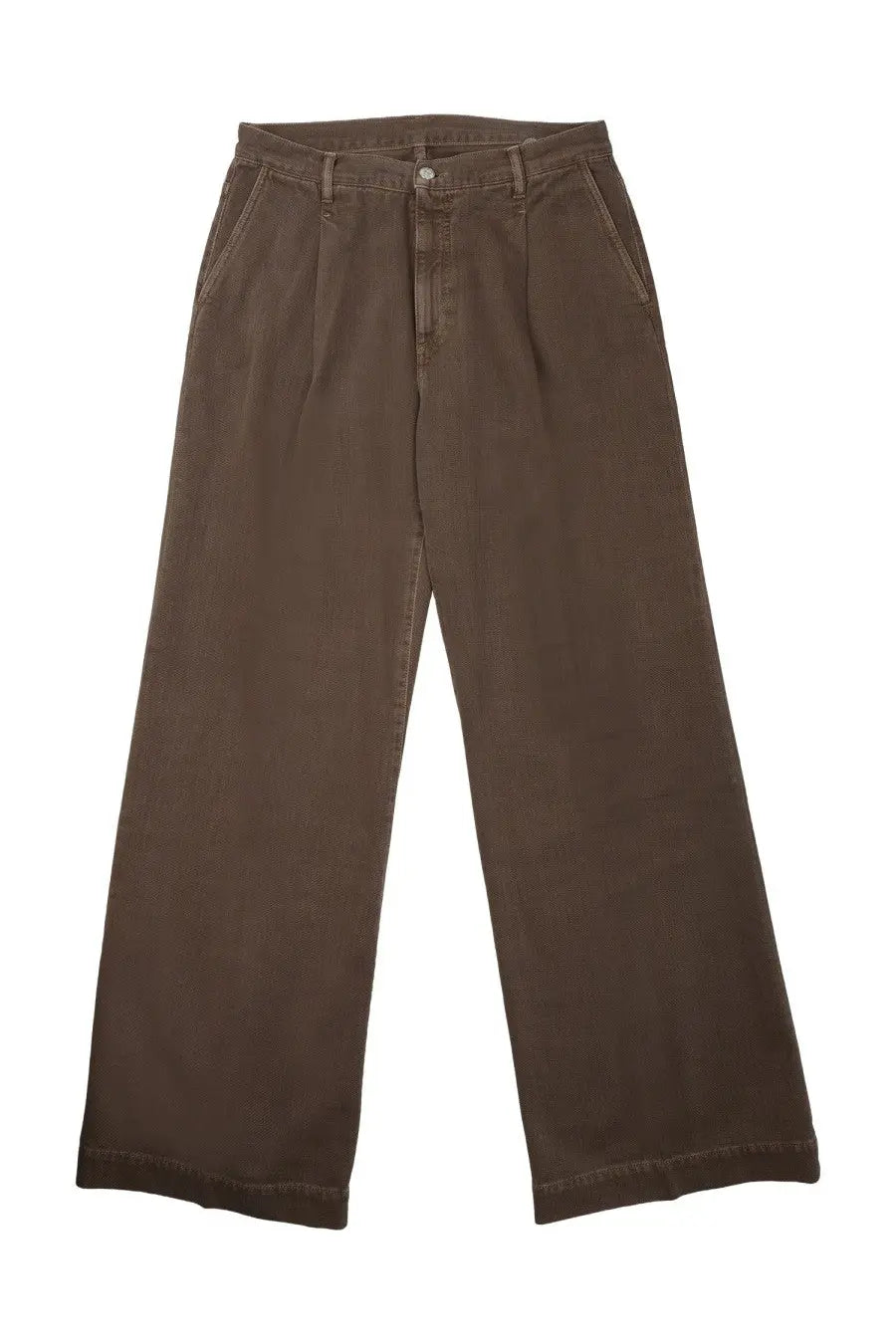 Nine:Inthe:Morning Women's Cotton Jeans Wide Brown