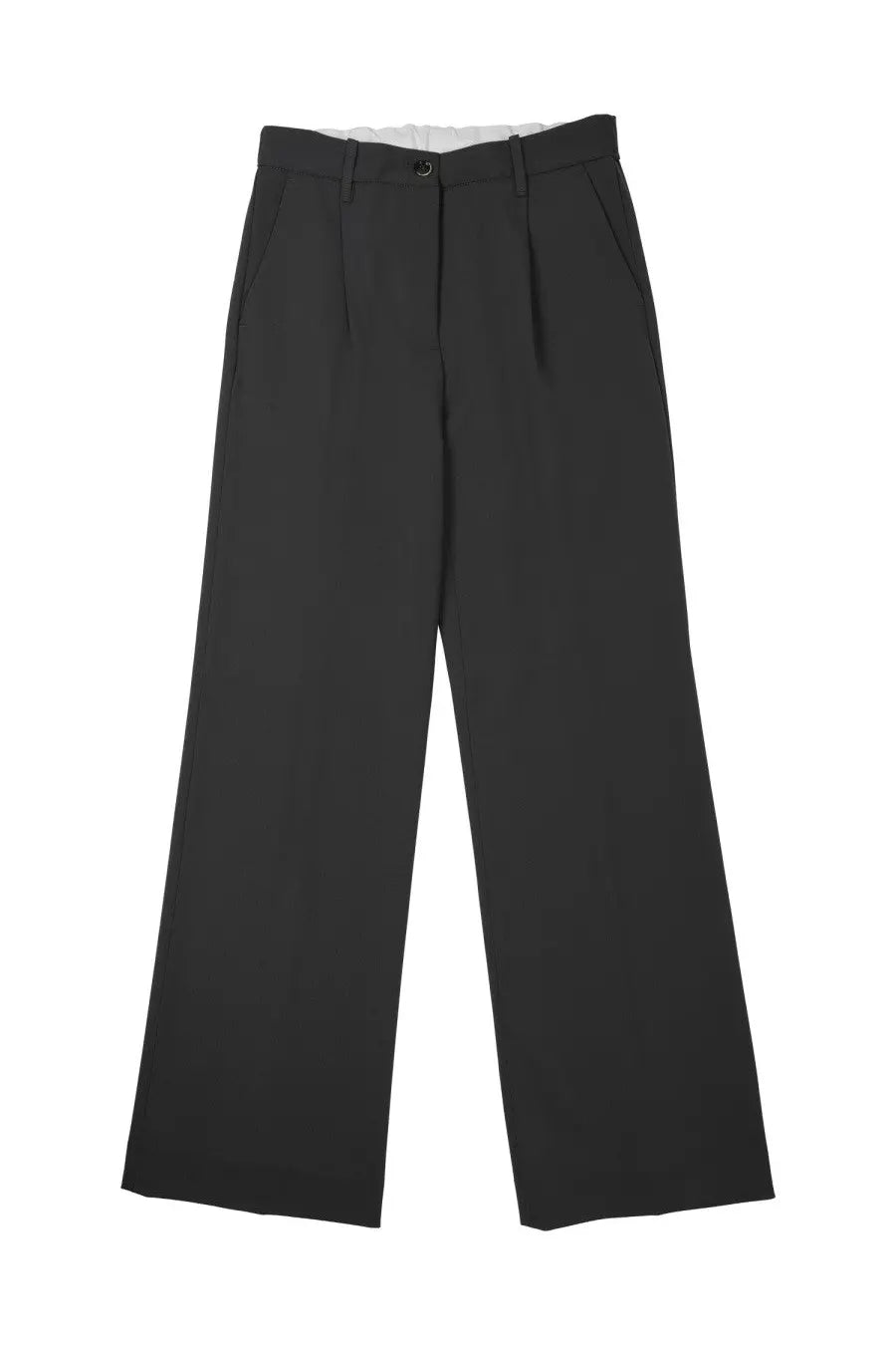 Nine:Inthe:Morning Women's Wool Blend Tailored Trousers Grey