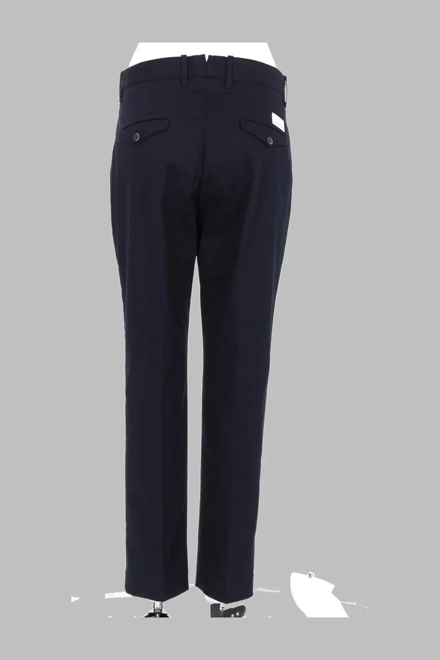 Dark navy blue tailored nineinthe morning women slim fit trousers with sleek straight-leg cut and subtle back pleats