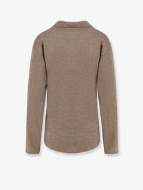 The Row Women's Niosa Polo Shirt in Cotton and Linen White