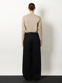 The Row Women's Niosa Polo Shirt in Cotton and Linen White